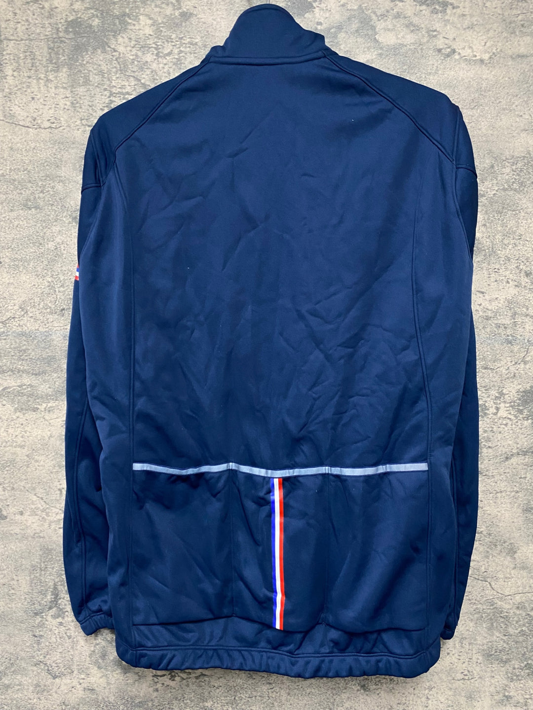 KC848 ルコックスポルティフ le coq sportif 長袖 サイクルジャケット 紺 L 裏起毛