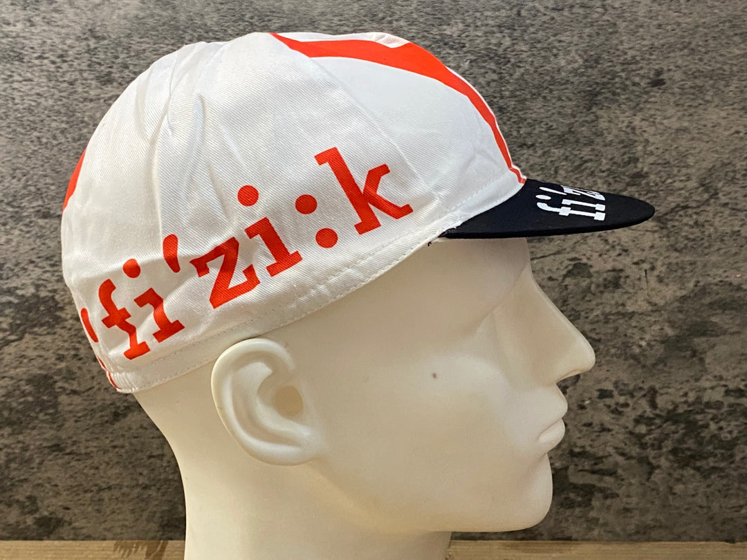 KE525 フィジーク fizik サイクルキャップ 白 赤 ワンサイズ