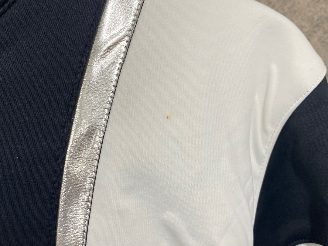 JW443 カステリ CASTELLI 長袖 サイクルジャケット 白 黒 S 裏起毛 GORE WINDSTOPPER