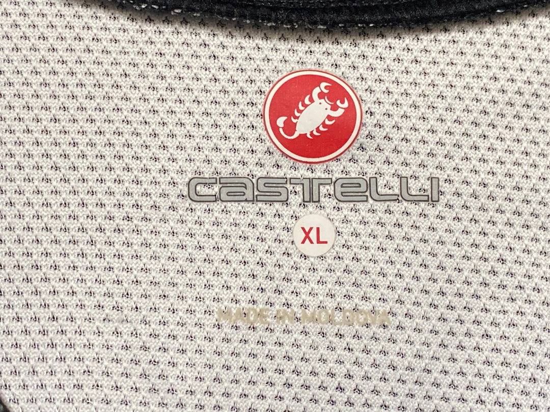 KB214 カステリ CASTELLI 半袖 サイクルジャージ 黒 XL ※ほつれ