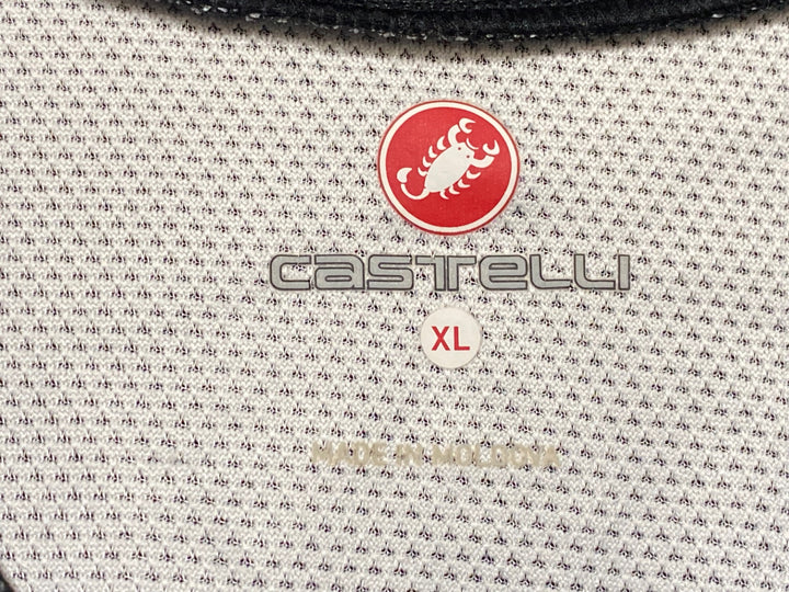KB214 カステリ CASTELLI 半袖 サイクルジャージ 黒 XL ※ほつれ