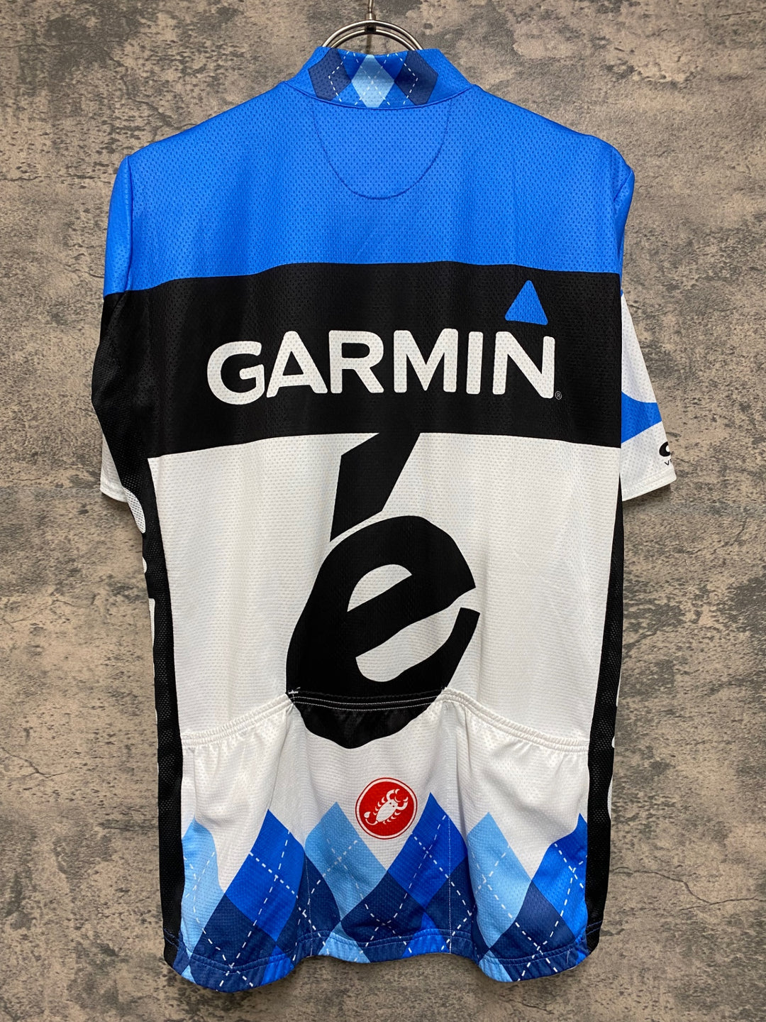 JN275 カステリ CASTELLI ロッソコルサ ROSSO CORSA 半袖 サイクルジャージ L GARMIN