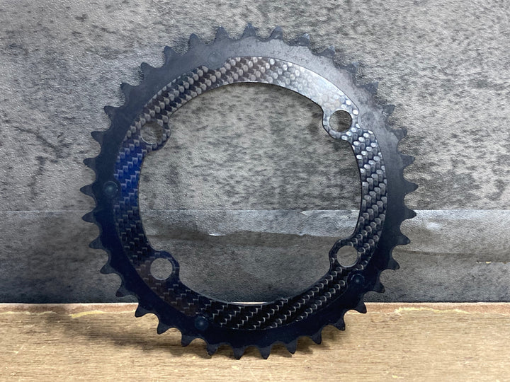 KN571 カーボンティーアイ CARBON-TI X-CarboRing 107PCD X-AXS 4arm インナーチェーンリング 37T