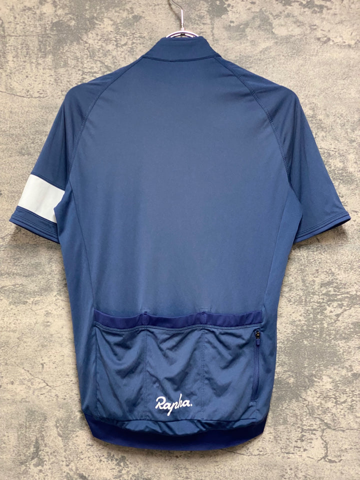 JM552 ラファ Rapha CORE JERSEY 半袖 サイクルジャージ ネイビー S ※背面ポケット小穴