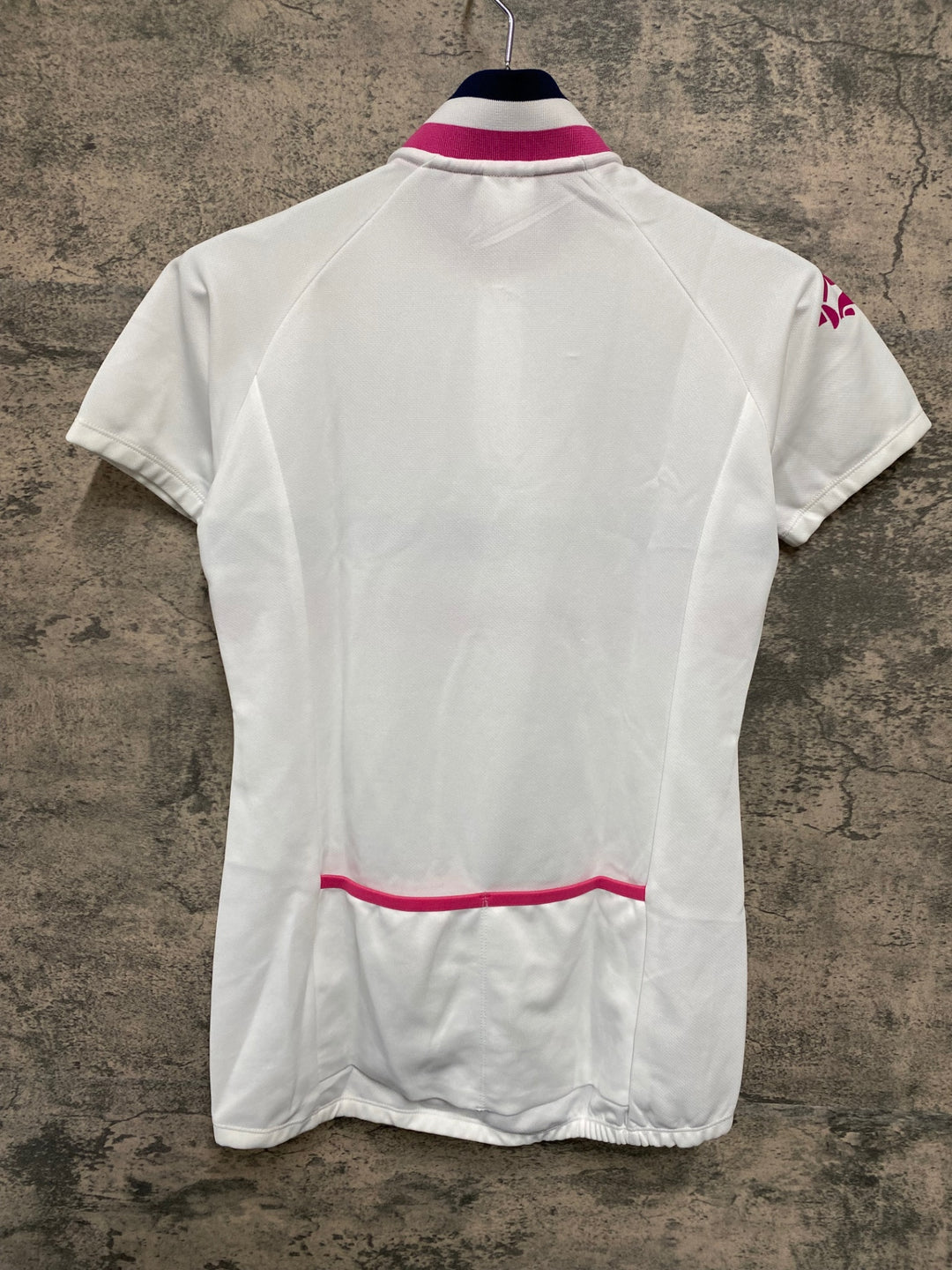 JT495 ルコックスポルティフ le coq sportif 半袖 サイクルジャージ ハーフジップ 白 M