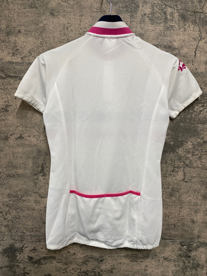 JT495 ルコックスポルティフ le coq sportif 半袖 サイクルジャージ ハーフジップ 白 M