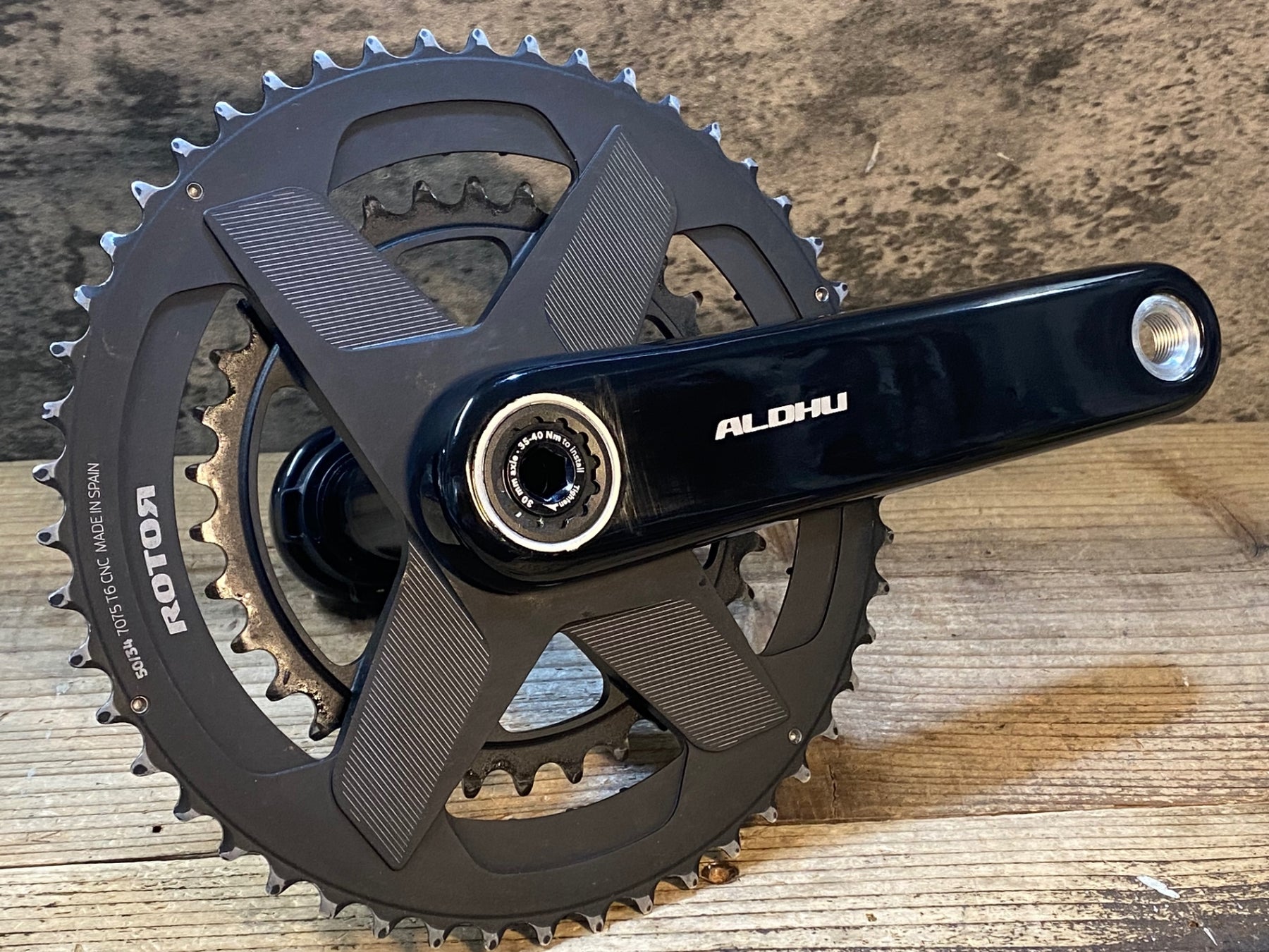 JU881 ローター ROTOR ALDHU CARBON クランクセット 50/34T 170mm