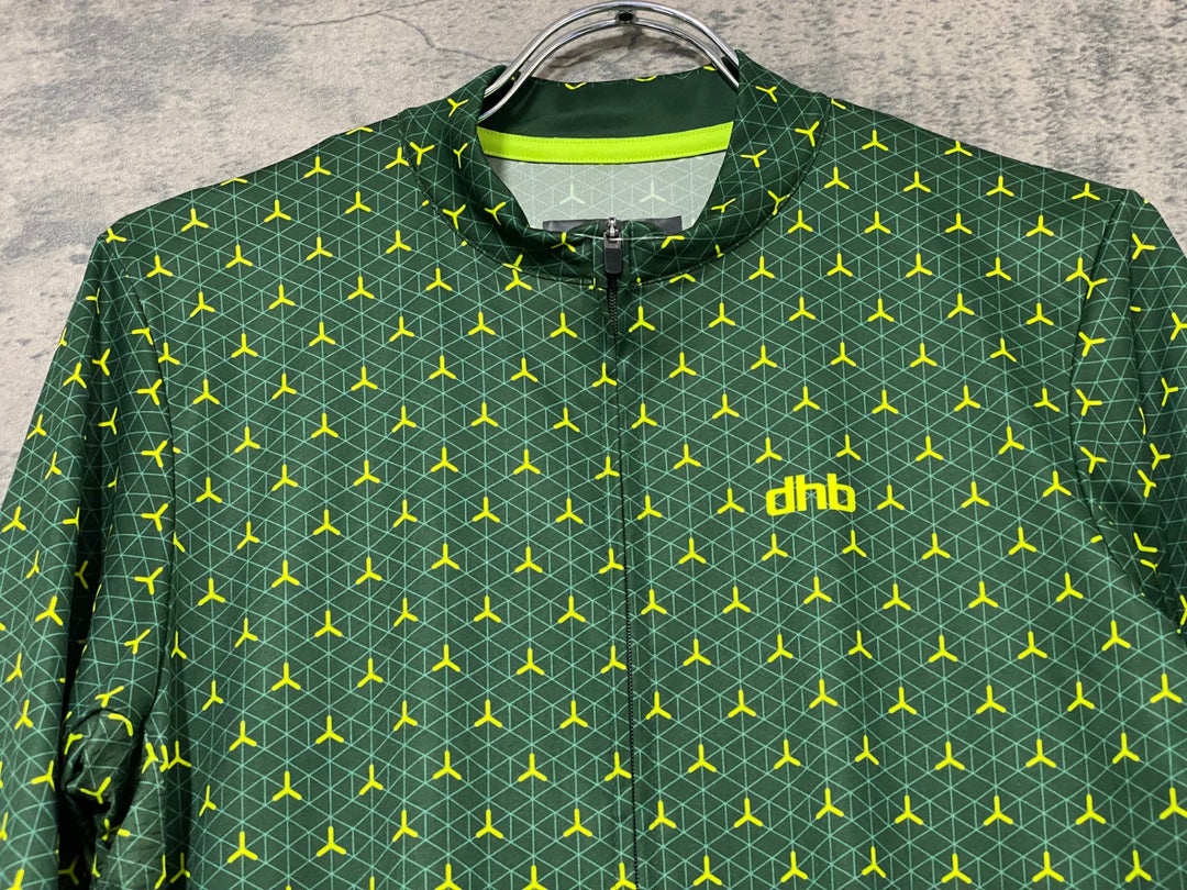 KJ091 dhb BLOK 半袖 サイクルジャージ 緑 L MAN