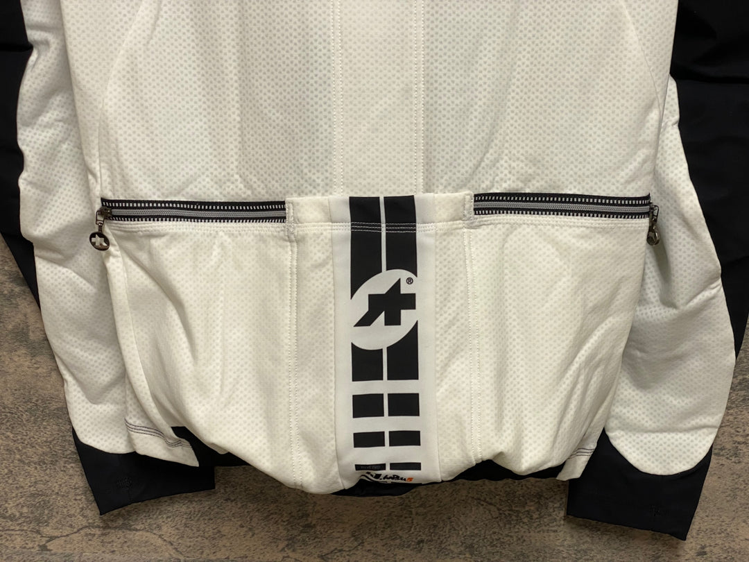 JQ145 アソス assos iJ haBu 長袖サイクルジャケット 黒白 M 裏起毛