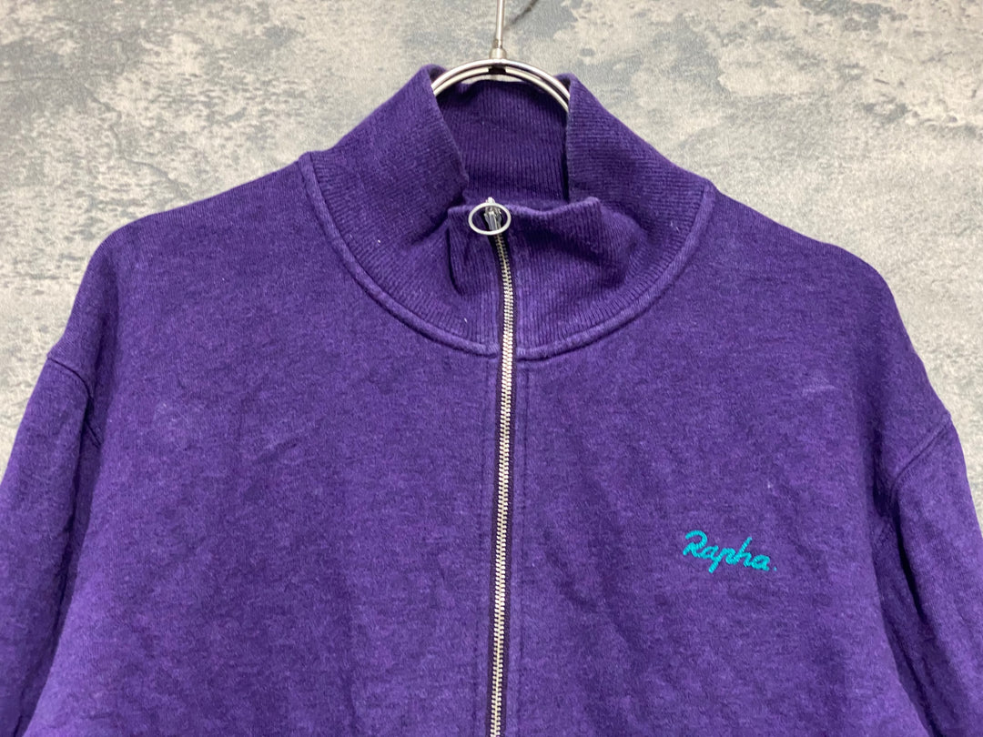KF531 ラファ Rapha LOGO ZIP UP TRACK JACKET 長袖 サイクルジャケット 紫 M