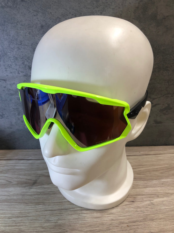 JS593 オークリー OAKLEY WINDJACKET 2.0 サングラス アイウェア 蛍光黄 黒 PRIZM ※レンズ剥離