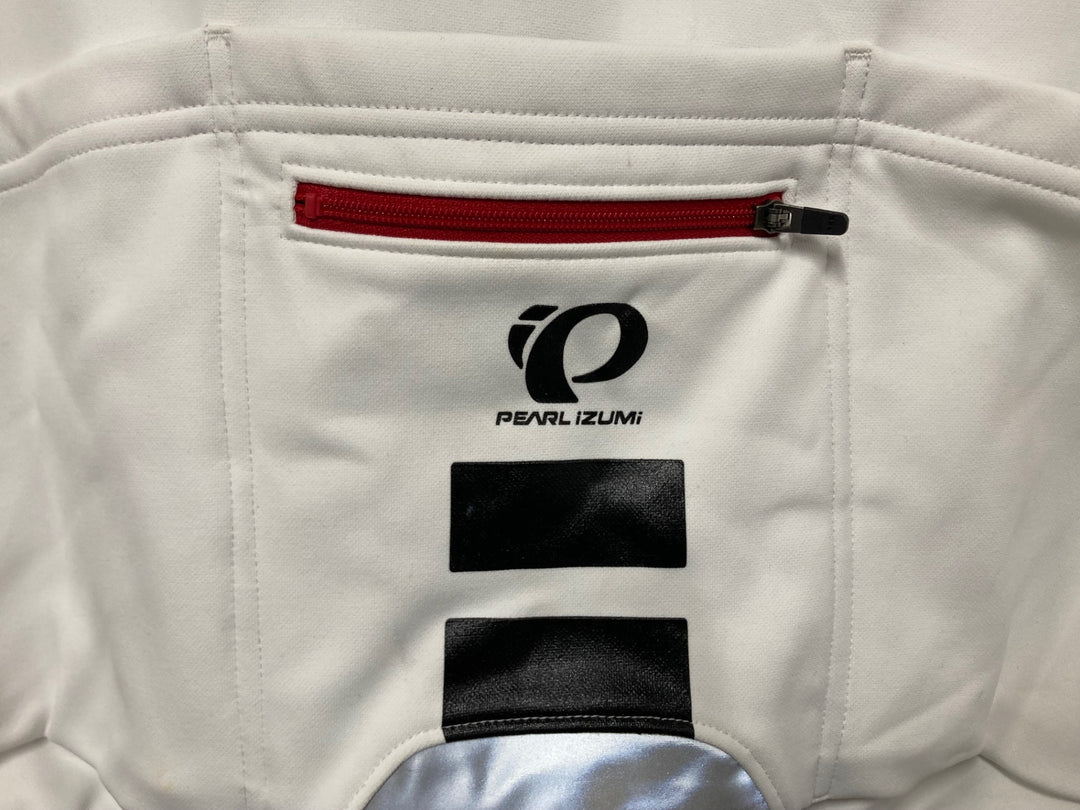 KC599 パールイズミ PEARL iZUMi 長袖 サイクルジャケット 白黒 M べたつき WINDBREAK