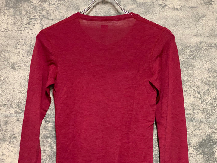 KP516 ラファ Rapha WOMEN'S LONG SLEEVE MERINO BASE LAYER 長袖 ベースレイヤー 赤 レディース XS