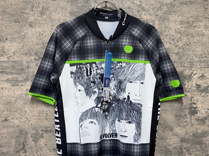 KA647 パールイズミ PEARL iZUMi 半袖 サイクルジャージ 黒 白 総柄 XL