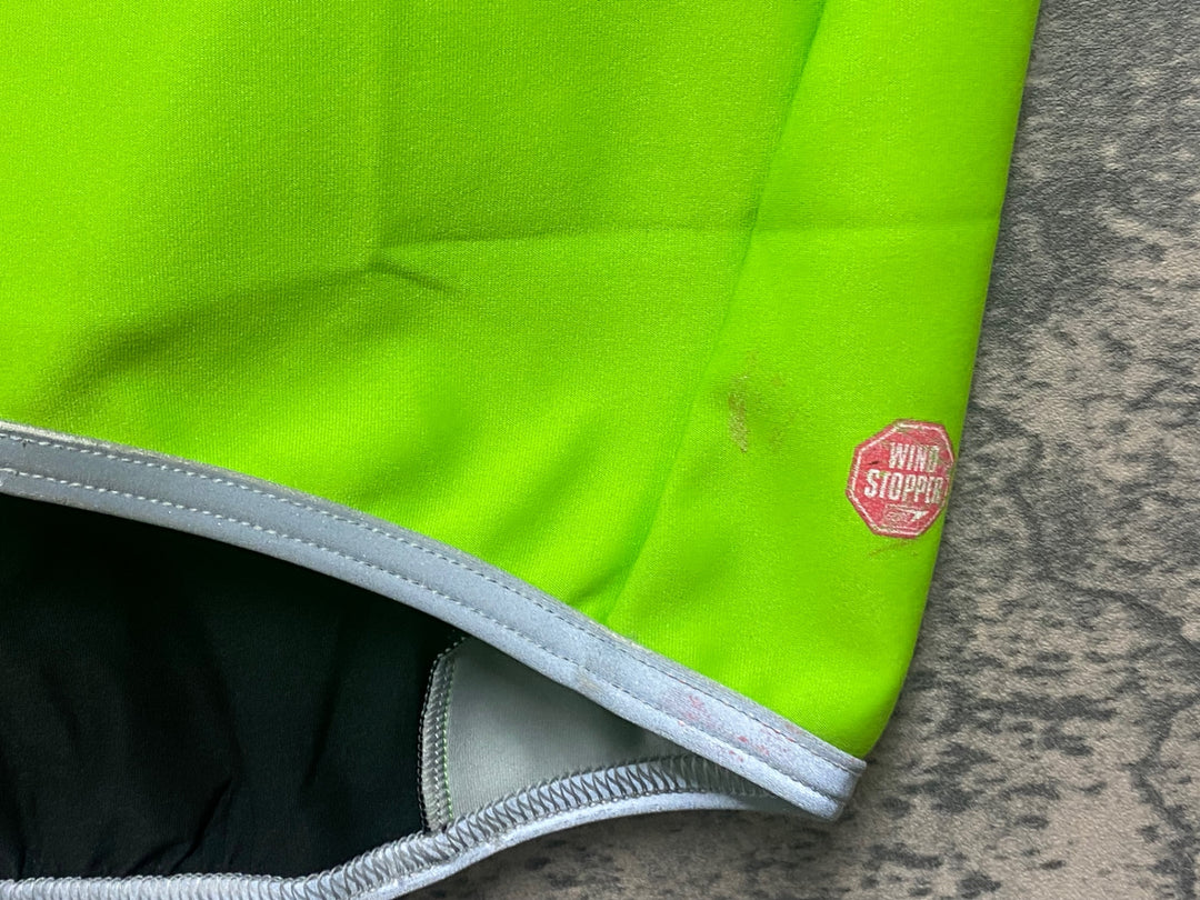 JV351 カステリ CASTELLI perfetto サイクルベスト ジレ 黄緑 CANNONDALE M GORE WINDSTOPPER