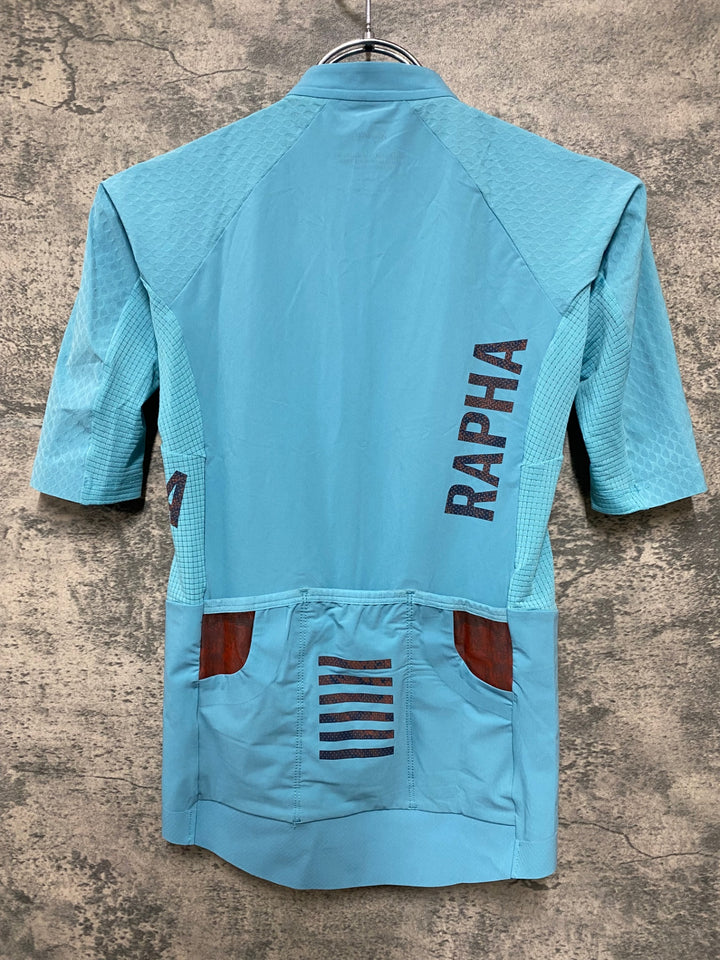JG328 ラファ Rapha PRO TEAM GRAVEL JERSEY 半袖 サイクルジャージ 水色 XS