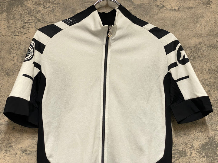 KM090 アソス ASSOS S5.CENTO 半袖 サイクルジャージ 白/黒 S