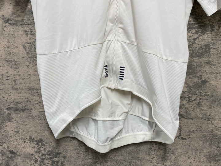 KD611 ラファ Rapha PRO TEAM JERSEY 半袖 サイクルジャージ 白 M 汚れあり