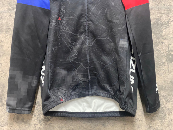 KD958 パールイズミ PEARL iZUMi 長袖 サイクルジャージ 黒 白 L 裏起毛