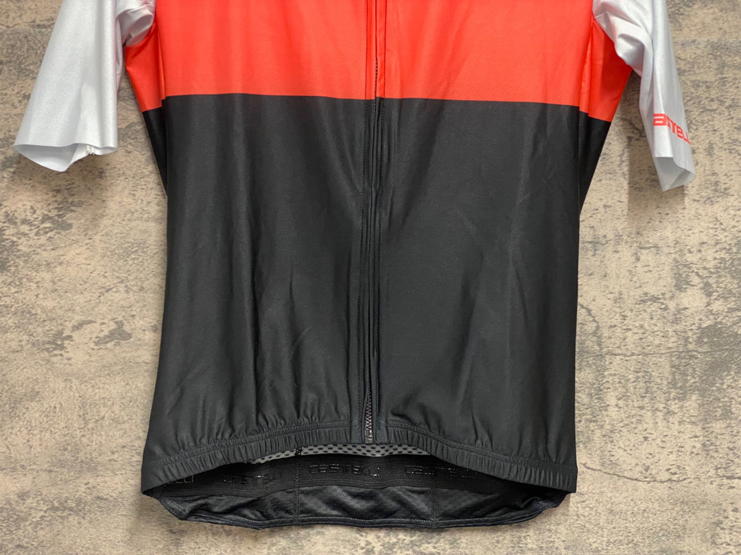 JV047 カステリ CASTELLI 半袖 サイクルジャージ グレー オレンジ ブラック レディース M 未使用