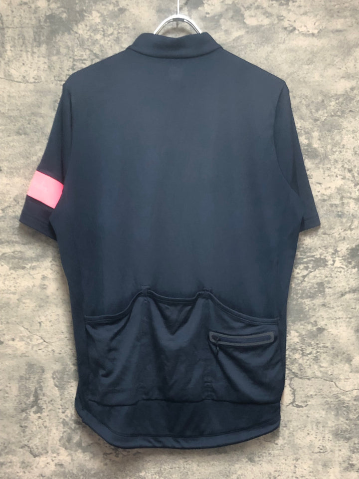 KM812 ラファ Rapha SS CLASSIC JERSEY Ⅱ 半袖 サイクルジャージ ネイビー XL ※穴あき