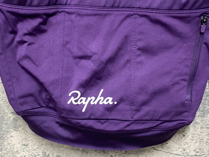 KE391 ラファ Rapha CORE LONG SLEEVE JERSEY 長袖 サイクルジャージ XS 紫 裏起毛 ※生地傷み