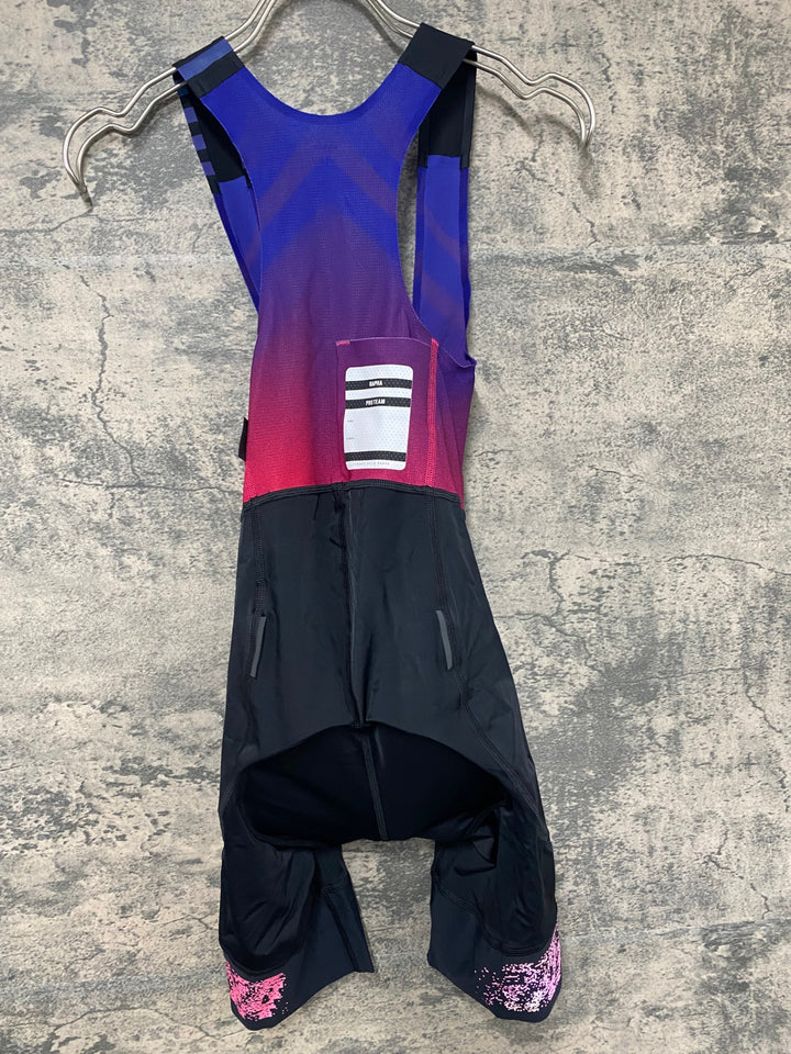 JE304 ラファ Rapha WOMEN'S PRO TEAM CRIT BIB SHORTS ビブショーツ ブラック パープル レディース XXS