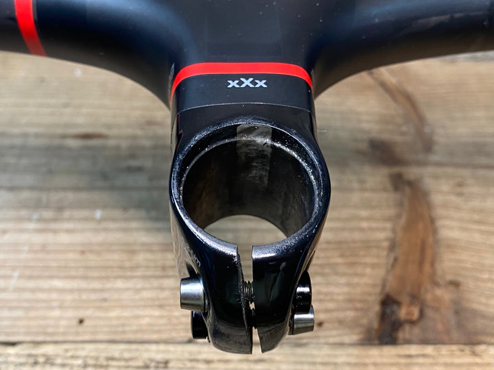 JN126 ボントレガー BONTRAGER XXX カーボン ドロップハンドル ステム一体型 ブラケットC-C420mm 90mm ※クランプ痕、凹みのためジャンク