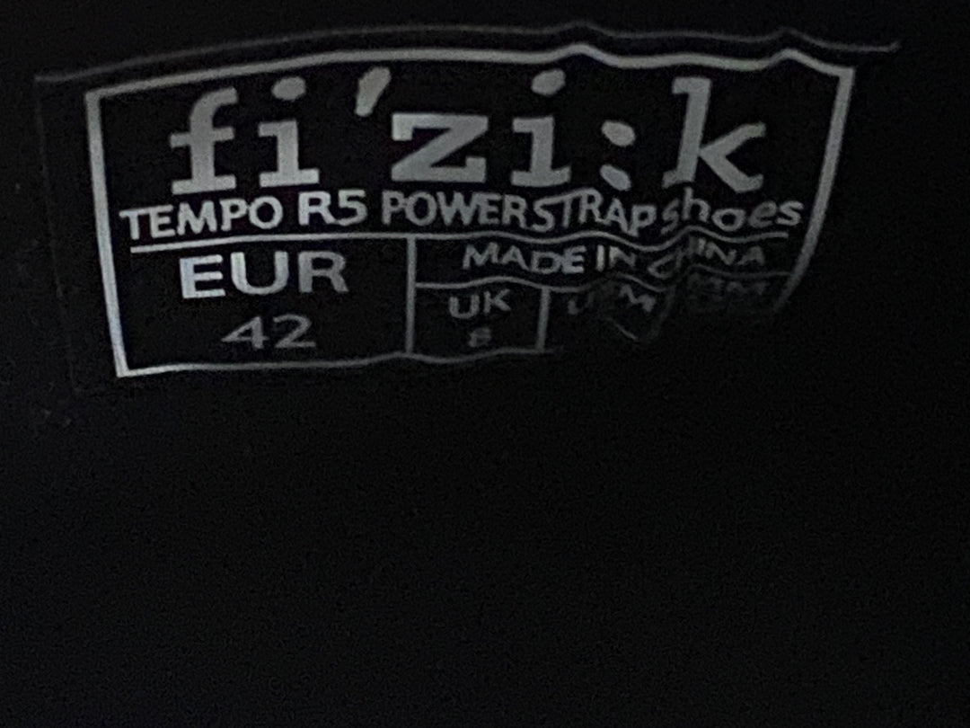 KM392 フィジーク fizik TEMPO R5 POWER STRAP shoes ビンディングシューズ 黒 EUR42