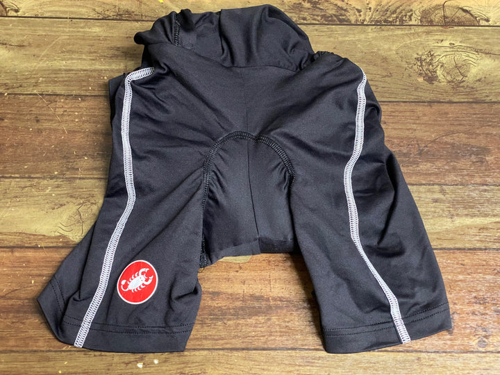 JK846 カステリ castelli サイクルスカート パッド付 黒 XS レディース 擦れあり