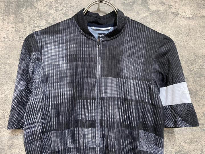 JN423 ラファ Rapha WOMEN'S FLYWEIGHT JERSEY - PRINTS 半袖 サイクルジャージ 黒 S
