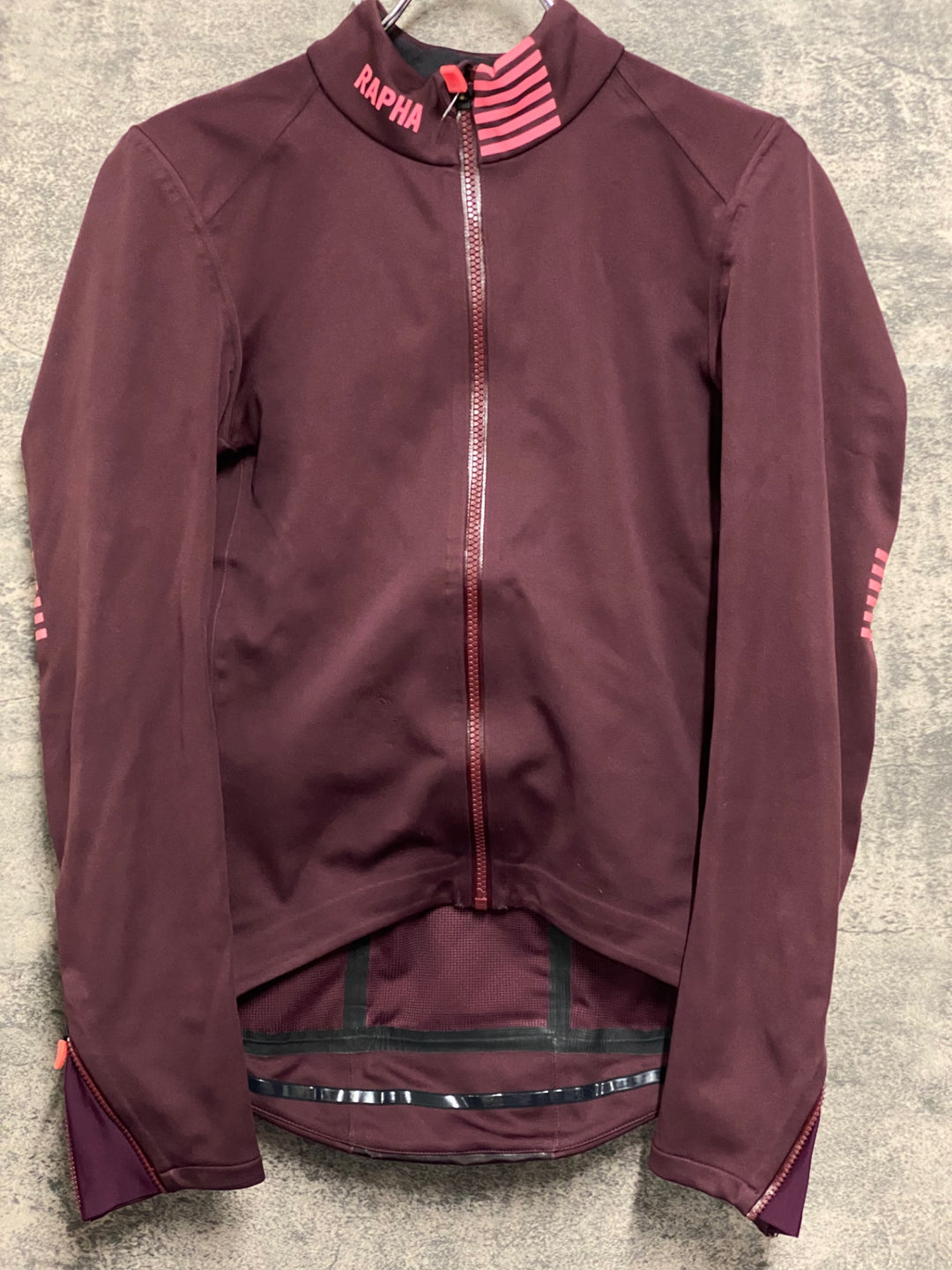 JV240 ラファ Rapha PRO TEAM SOFTSHELL JACKET 長袖 サイクルジャケット バーガンディ S