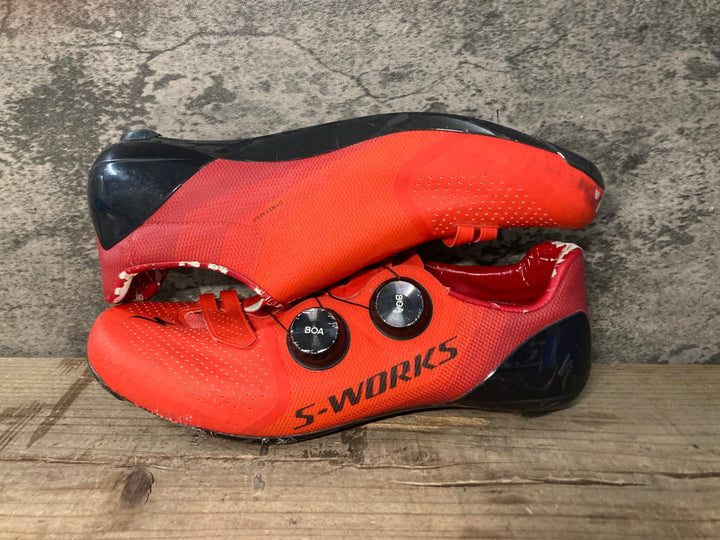 JX493 スペシャライズド SPECIALIZED S-WORKS RD ビンディングシューズ 赤 白 EU41.5 3穴