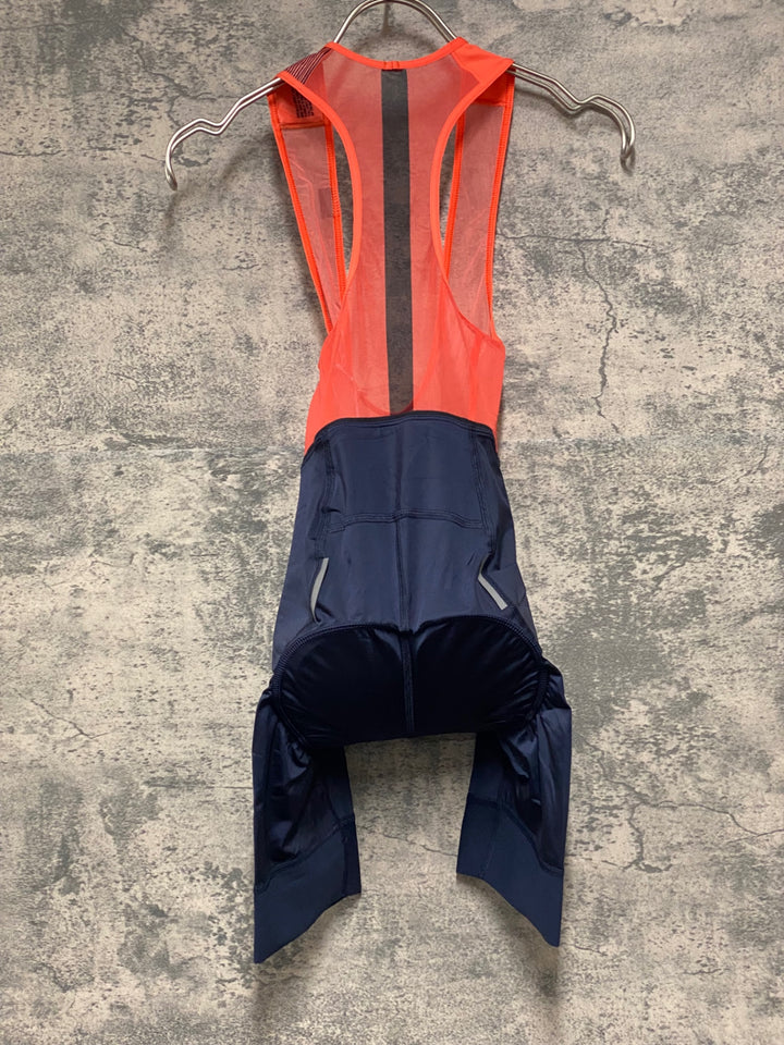 JE266 ラファ Rapha SOUPLESSE FLYWEIGHT BIB SHORTS ビブショーツ ダークネイビー オレンジ レディース XXS