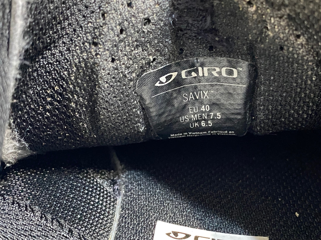 KG387 ジロ GIRO SAVIX ビンディングシューズ 黒 SPD EU40 ペン字あり