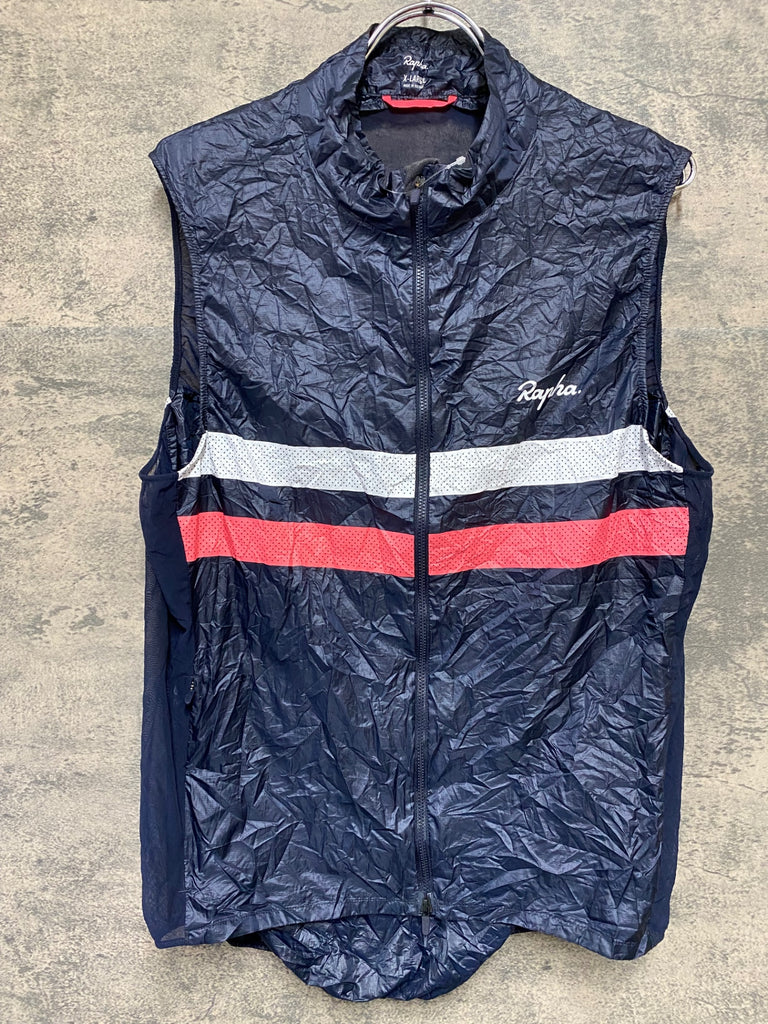 KD165 ラファ Rapha BREVET GILET ジレ サイクルベスト 紺 XL – BICI