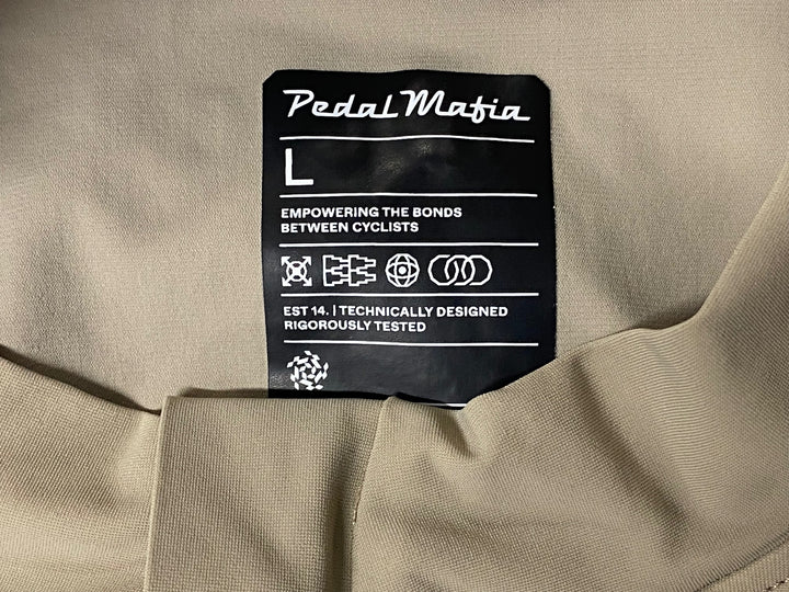 KJ108 ペダルマフィア Pedal Mafia 半袖 サイクルジャージ ベージュ L