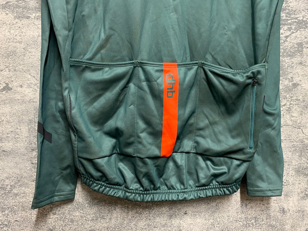 KF301 dhb 長袖 サイクルジャージ オリーブ XL 裏起毛