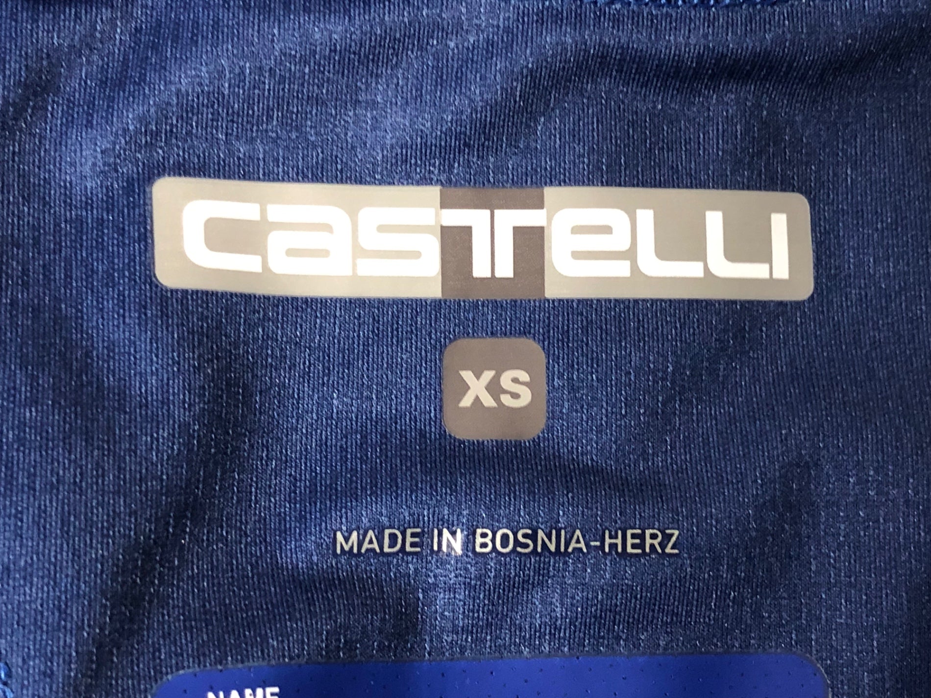 JT595 カステリ CASTELLI 長袖 サイクルジャージ 青 XS QUICK STEP