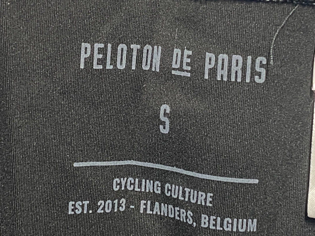 JW769 プロトンドパリ PELOTON DE PARIS Domestique Bib Shorts ビブショーツ 黒 ロゴ黄ばみ S