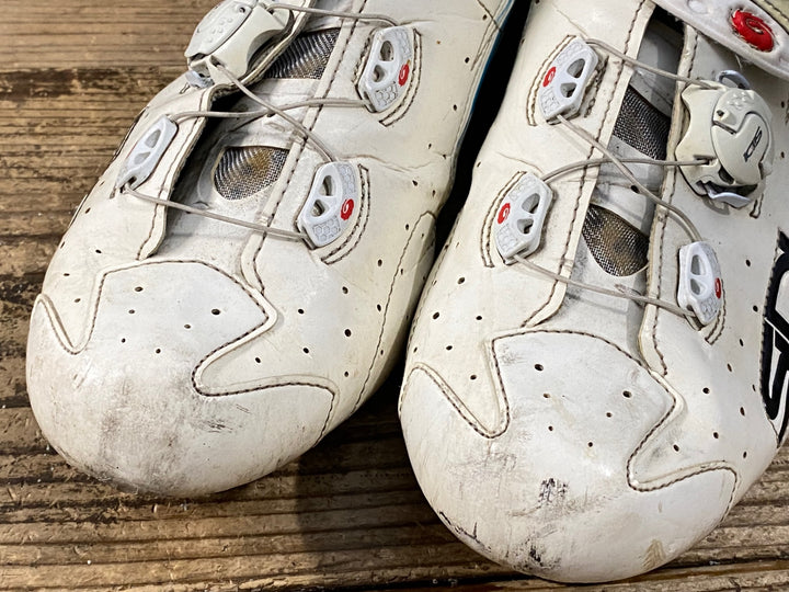 KE048 シディ SIDI WIRE CARBON ビンディングシューズ ホワイト EU46 3穴