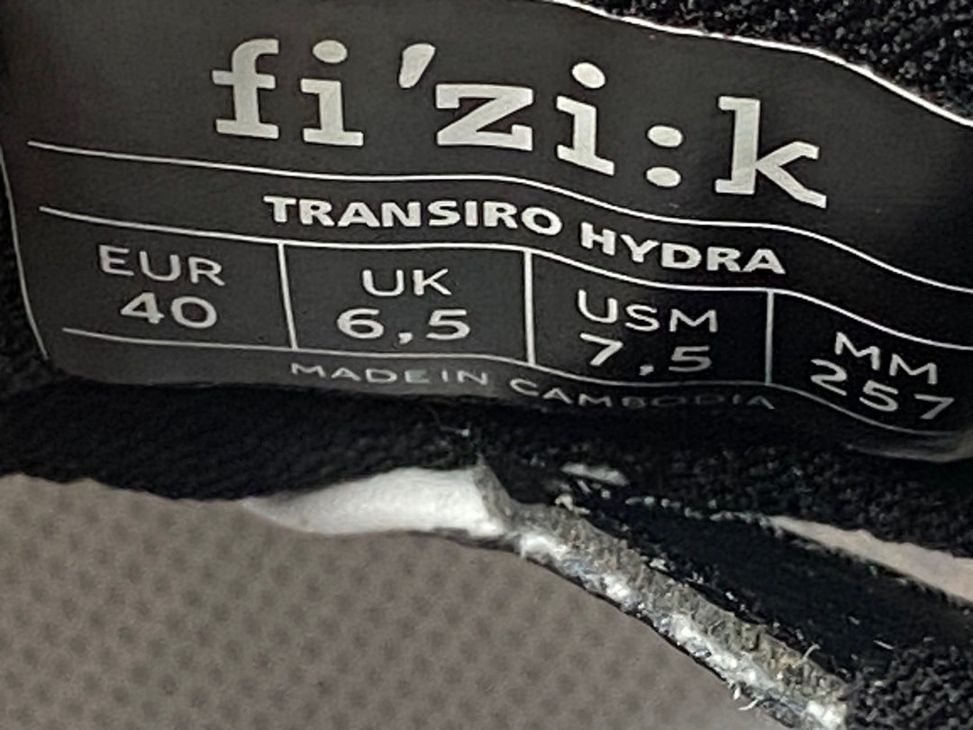 JU380 フィジーク FIZIK TRANSIRO HYDRA ビンディングシューズ EU40 白黒