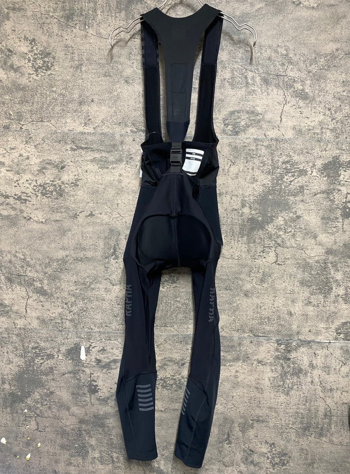 KL470 ラファ Rapha WOMEN'S PRO TEAM WINTER TIGHTS ビブタイツ 黒 XXS 裏起毛 ※動物の毛