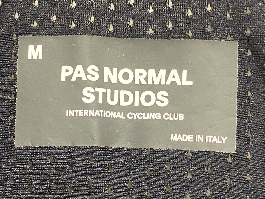 JP769 パスノーマルスタジオ PAS NORMAL STUDIOS Men's Essential Thermal BIBS ビブショーツ 紺 M 裏起毛 ほつれあり