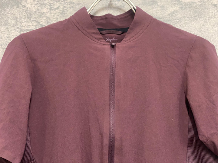 JN424 ラファ Rapha WOMEN'S SILK FLYWEIGHT JERSEY 半袖 サイクルジャージ 茶 S