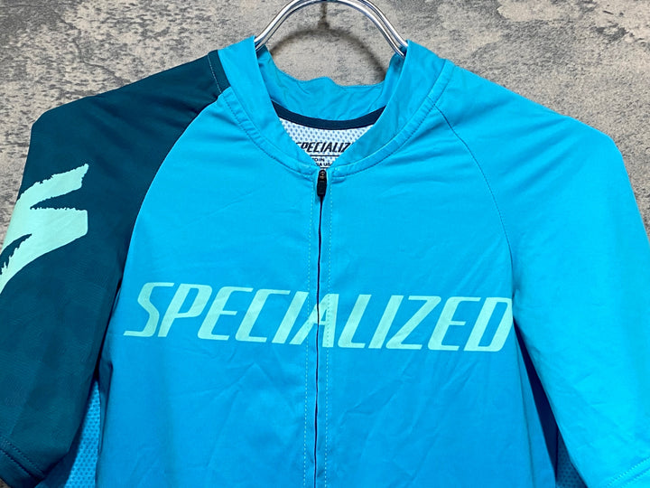 KI079 スペシャライズド SPECIALIZED SL JERSEY SS 半袖 サイクルジャージ 青緑 S