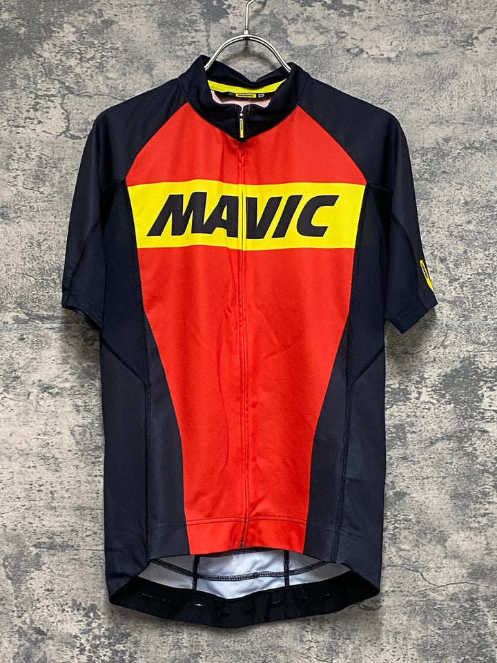 KF180 マヴィック MAVIC 半袖 サイクルジャージ 赤 黒 M