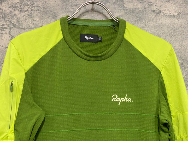 KF565 ラファ Rapha EXPLORE LONG SLEEVE PULLOVER 長袖 サイクルジャージ 緑 XS