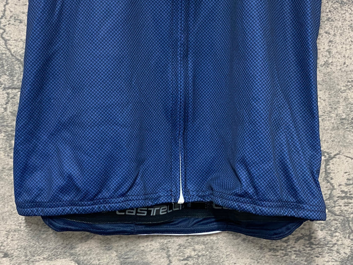 KK582 カステリ CASTELLI 半袖 サイクルジャージ S 紺 ※タグカット