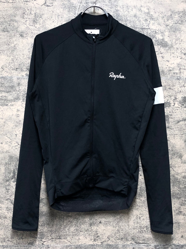 KH905 ラファ Rapha CORE LONG SLEEVE JERSEY 長袖サイクルジャージ ブラック S 裏起毛